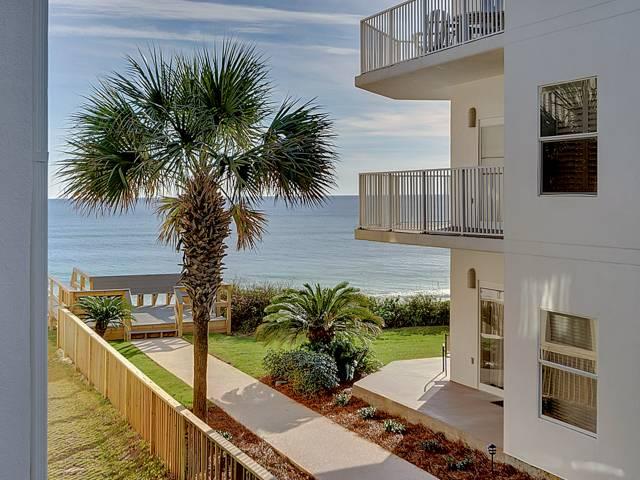 You can't beat the location of this one bedroom/one bath with hallway bunks. Unit is gulf side in a gulf front complex. Located in the heart of Seagrove Beach and within walking or biking distance to shopping and restaurants in both Seagrove and Seaside. This condo is on the second floor and features granite counter tops, stainless steel appliance, tile floors and washer/ dryer. Unit is sold furnished. Linens & KABA lock is property of the rental management company and does NOT convey. Insurance on the building is paid by Insurance assessments twice a year based on yearly renewal fees and not included in quarterly fees. Age, room dimensions and square footage is approximate and should be verified by buyer.