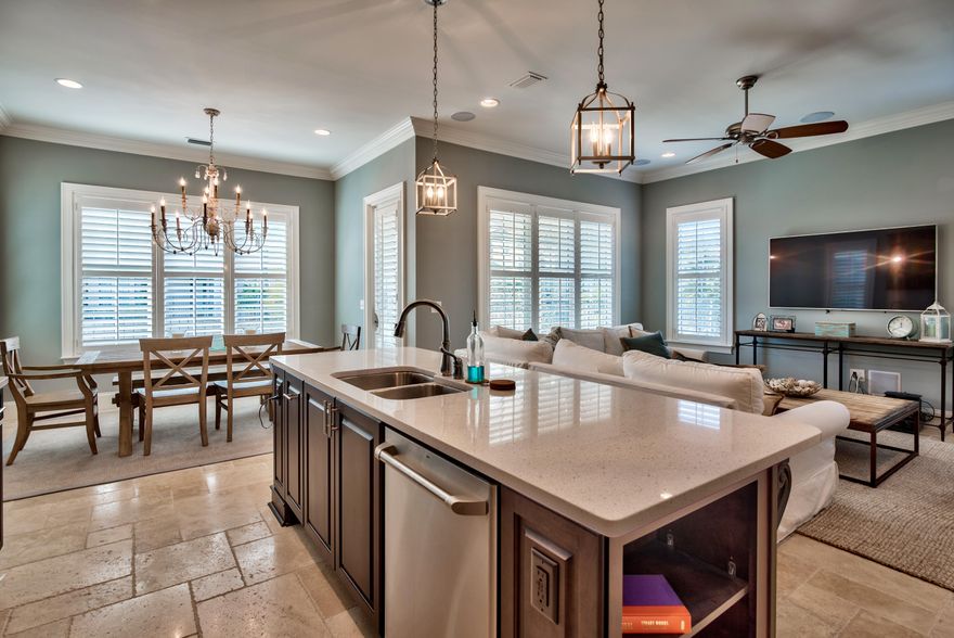 Like NEW Huff built home in VILLA LAGO at SANDESTIN GOLF & BEACH RESORT. This 4 bedroom 4 bath home built in 2016 has UPGRADES GALORE thru the entire house AND is Located Very Close to the Neighborhood Pool and Clubhouse at Villa Lago.. GRHome has NEVER been Rented and barely used by the Owners. Home has The BEST FLOOR PLAN in VILLA LAGO with 2 LIVING AREAS(ONE FOR THE ADULTS DOWNSTAIRS AND ONE FOR THE KIDS UPSTAIRS). Travertine floors thru the Main Living Area on the First Floor and wood like floors in the bedroom and Upstairs Living Area. Home has 10FT. Ceilings with Crown Molding, 8 FT. Doors, Quartz Countertops, Stainless Appliances, Walk In Pantry, Upgraded Lighting, Plantation Shutters, and Flat Screen TV's. Home also has a GARAGE.Furniture is Negotiable. GREAT RENTAL POTENTIAL.