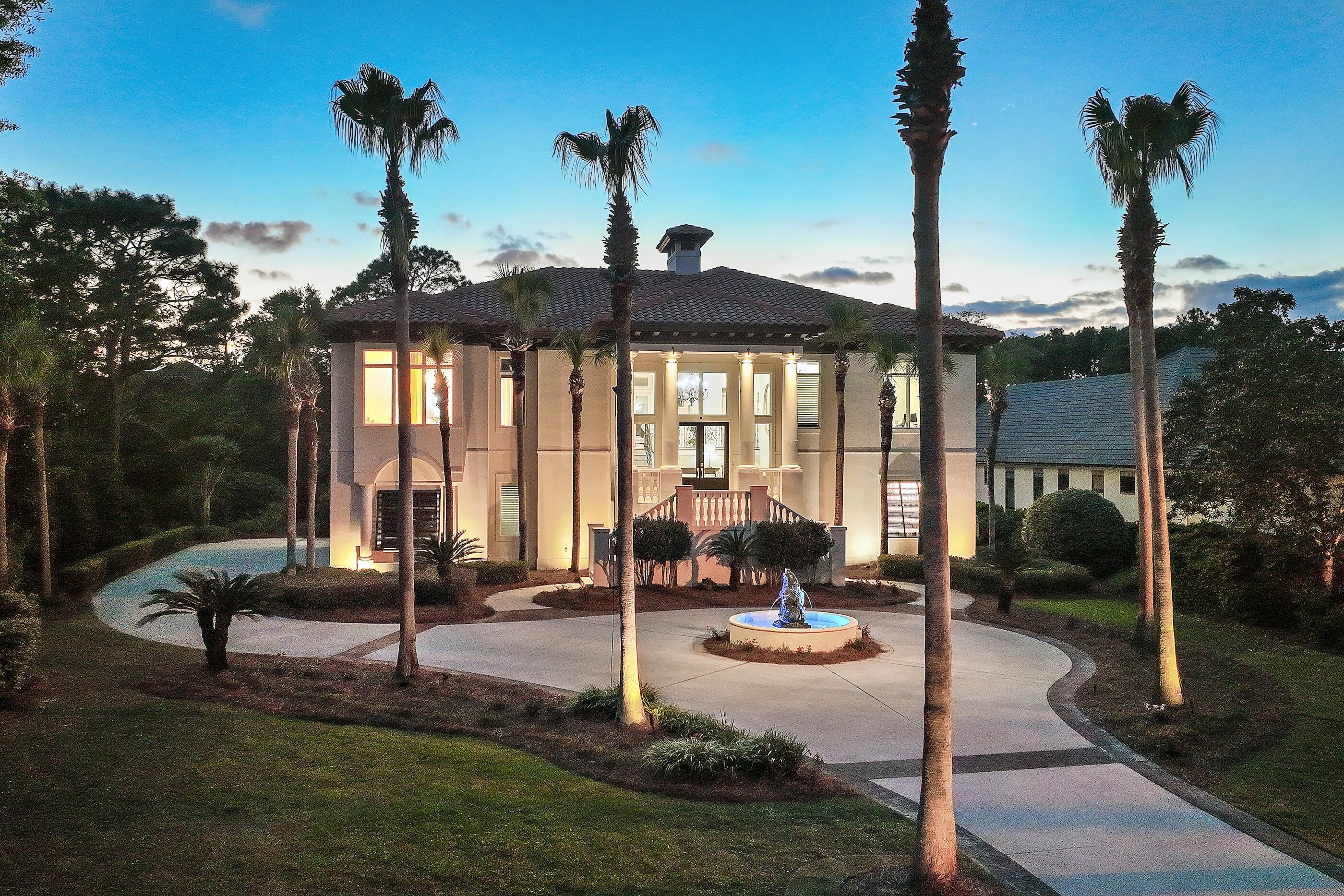 Situated in the prestigious Burnt Pine neighborhood of Miramar Beach, Florida, 2940 Pine Valley Drive is a luxurious estate that epitomizes elegance and comfort with an ELEVATOR inside, no stairs are required to get from the garage to the second floor. This expansive residence boasts 4 bedrooms and 6.5 bathrooms, encompassing approximately 4,680 square feet of living space. Constructed in 2000, the home is nestled on a generous 0.56-acre lot, offering ample privacy and tranquility with recent MAJOR upgrades such as all NEW bathrooms, every lighting fixture is NEW, gunite in the pool is NEW, exterior tile on the stairs has been redone, and much more. The property features meticulous landscaping, highlighted by a sweeping circular driveway lined with 22 towering palm trees. The lush, manicured lawns enhance the home's impressive curb appeal, setting the tone for the grandeur found within. Designed with both luxury and functionality in mind, the residence includes a spacious UPDATED kitchen equipped with high-end appliances such as a NEW built in microwave, NEW quartz countertops, and all repainted custom cabinetry with all NEW hardware. Two stories in size to capture incredible views, but an elevator can assist in making the home feel all on one level for ease. The open-concept living areas are ideal for both intimate gatherings and large-scale entertaining. The master suite serves as a private retreat, featuring a spa-like bathroom and expansive walk-in closets. Outdoor living is equally impressive, with a screened-in porch offering serene views of the Burnt Pine Golf Course's fifth hole. The property also accommodates three vehicles in the garage with parking for over 10 on the driveway, providing ample storage space for vehicles and recreational equipment. Located within the esteemed Sandestin Golf and Beach Resort, residents have access to a wealth of amenities, including championship golf courses, pristine beaches, fine dining, and boutique shopping. The community's gated entrance ensures privacy and security, enhancing the appeal of this exceptional property.




