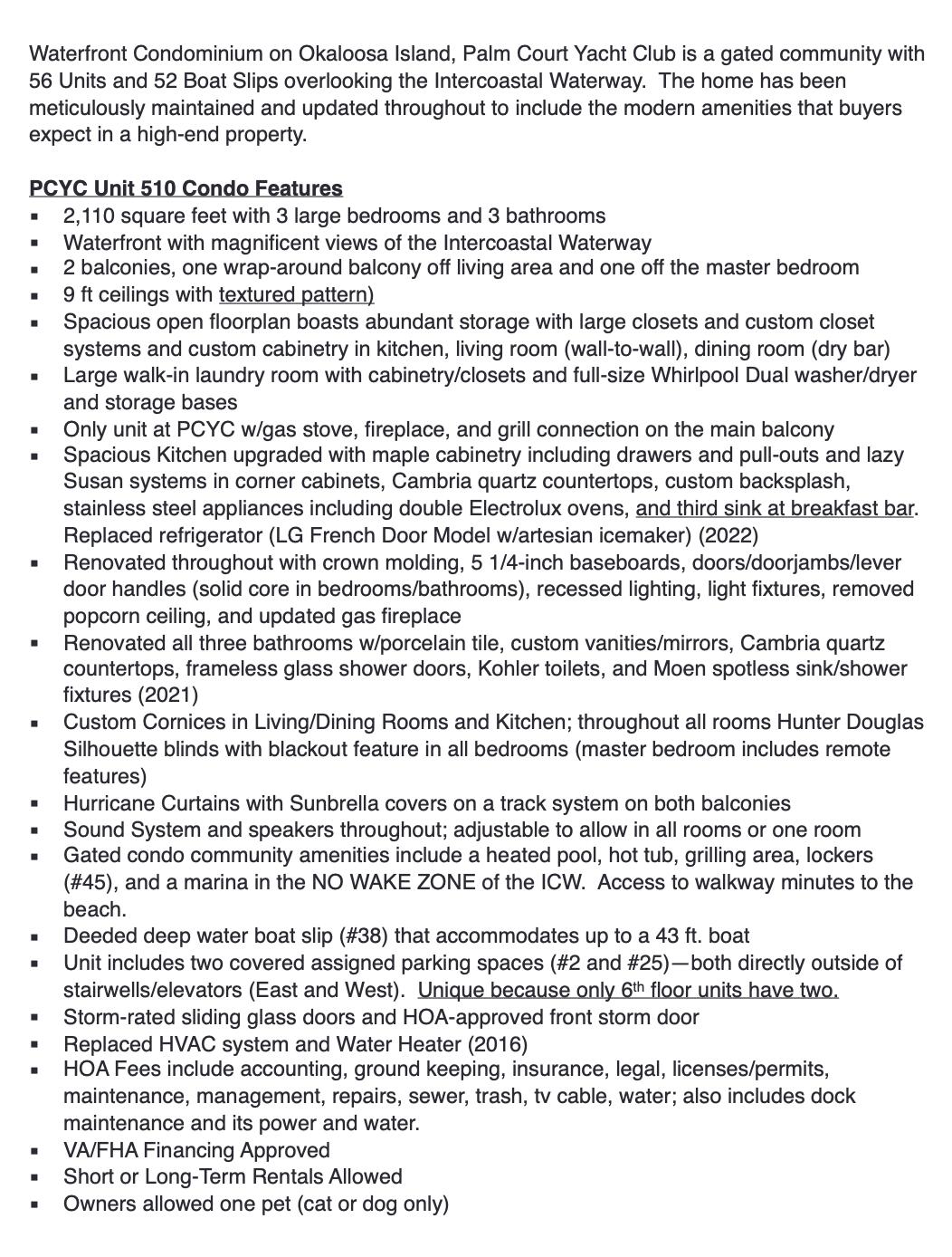 PALM COURT YACHT CLUB - Residential