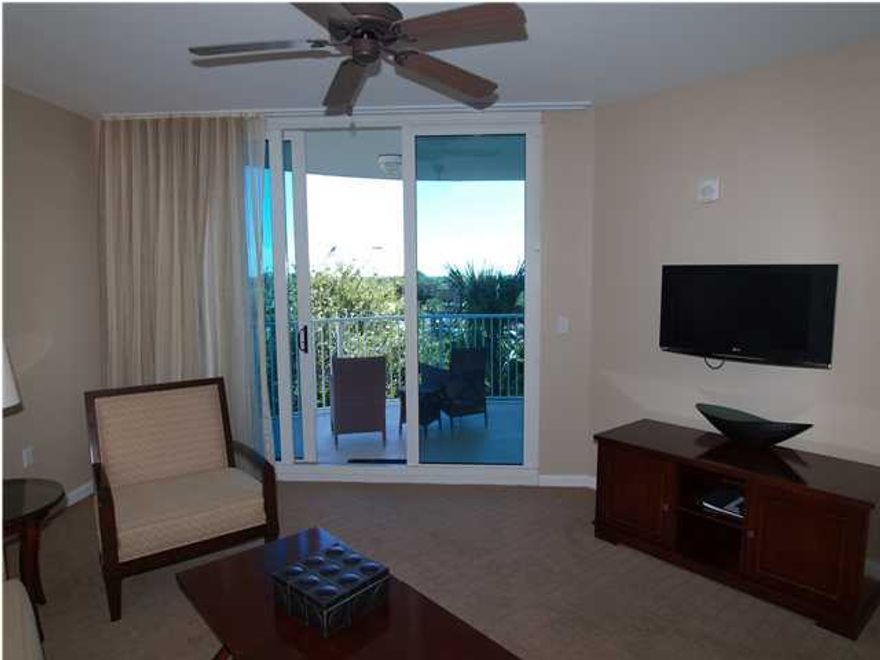 Welcome to the Palms of Destin, Unit #1314 and all it has to offer. This property is in the east building facing towards Henderson Beach State Park. You can enjoy a nice sunrise or a quiet and relaxing evening on the balcony. This is the Jr. 2 bedroom that has the ''Captain's bed'' in the 2nd room and also has a trundle to sleep 2 guests. Space abounds in this 970 square foot unit and offers one of the largest living areas at the Palms. You will find granite counter tops in the kitchen and the master bath. The beautiful master bedroom also has a sliding door to the terrace. The master bath has a large garden tub with shower and the guest bath is equipped with a tiled walk-in shower. This property is being offered fully furnished and rental ready. Resort amenities include a 24 hour