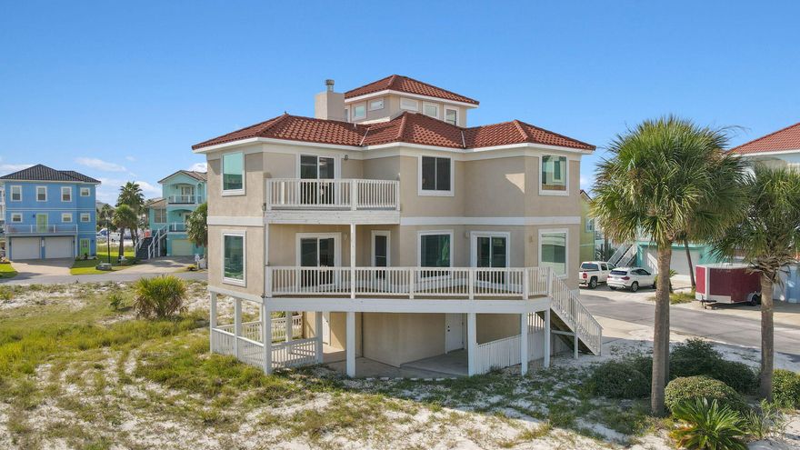 Welcome to Paradise! Gorgeous beach home with $200,000 in renovations located in the highly sought after beach neighborhood The Village at Navarre. This home has been a personal residence for the past 4 years. Upon entering on the ground level you have a foyer with garage access and stairs to the first level.  First level boasts a spacious living and dining area with a beautiful fireplace, kitchen, breakfast area, laundry room, and half bath. Sliding doors from the kitchen and living room give access to the brand new spacious deck with plenty of room for entertaining and stairs to access the driveway. There is also a balcony from the first level to sit and enjoy the sound views. Second level hosts the master bedroom with private deck and newly renovated master bathroom. Two more spacious bedrooms and an updated bathroom complete the second level. Third level is an open loft area with gorgeous views of the sound and gulf of mexico. Ground level hosts a one car garage with plenty of space and storage, a covered area for vehicles, boat, or jet skis. The back of the home has a covered patio perfect for grilling and relaxing. Sound access is just steps from the front door and public beach access directly across the street from the neighborhood. The neighborhood also has a community pool. Conservative rental projections for the home are $68,000-78,000 yearly, home can sleep 10. Homeowners have spared no expense on this exquisite home. Metal tile roof in 2022, hot water heater 2023, all new decking and stain 2023, all new 3 pane hurricane impact windows and doors 2023, all new interior and exterior paint and seal 2023, master bathroom completely remodeled to include a standing tile shower, led touch mirror, tile floor and luxury fixtures. This is the perfect home for a primary residence, second home, or investment property it has it all! Schedule your showing today this one will not last long!