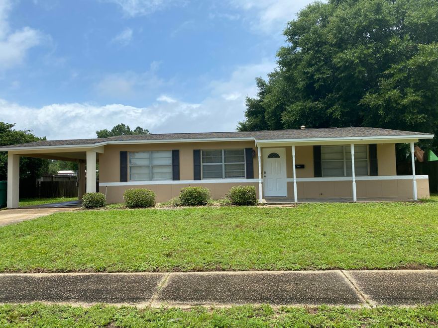 Check out this adorable 3 bedroom 2 bath ranch style homestead just minutes from the beached Bases! This home features a large functional kitchen, a separate laundry room, and an attached carport! As you walk in the front door, you are greeted with a spacious living and dining room, as well as glass sliding doors that lead to the covered back porch. This property includes a fenced in back yard for extra privacy! Come look at this listing today!