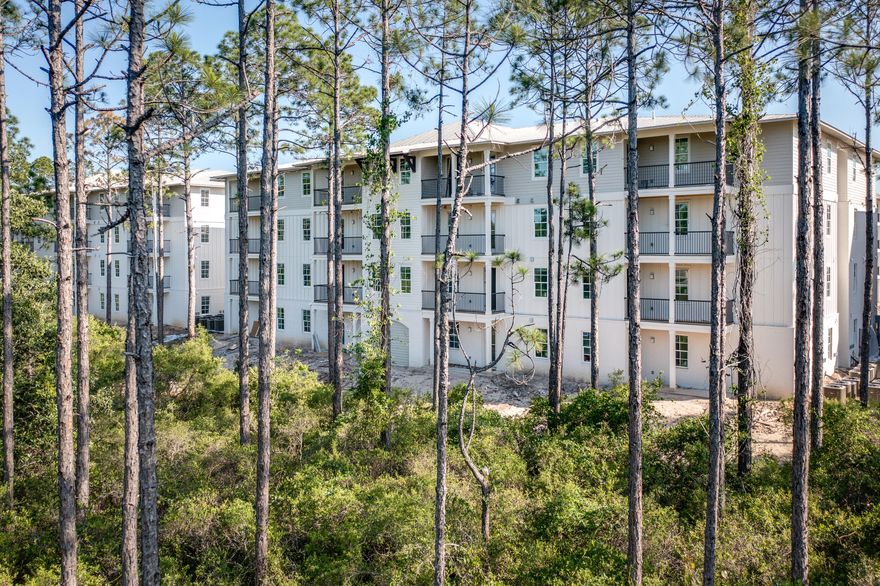 Introducing Pinewood 30A, a brand new South Walton community, offering the perfect combination of luxury and convenience. Tucked away amongst the beautiful Point Washington State Forest and just a short bike ride to white sand beaches. This 1 bed, 1 bath, ADA compliant condominium is the ultimate getaway into the 30A lifestyle. Luxury features include quartz countertops, stainless GE energy star appliances, luxury vinyl + tile flooring, large walk-in closets with custom wood shelving, 9' ceilings, 8' solid core doors, private covered porches + more!