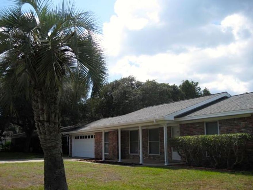 Priced to sell!!! Upscale waterfront neighborhood (east of Beal) - circular street with two entrances off Beal St. 3 bd/2ba home with 2 car garage. Neighborhood park just steps from property. Centrally located in FWB close to AF bases and shopping. Call for written estimates to replace pool liner & carpeting. Seller will make repairs prior to closing if required for loan approval or escrow money for repairs at closing for buyer. Large pool -seller states apprx 8' at deep end. Very private rear yard. Large enclosed Florida room 20' x 13' off of great room leading to pool. Lowest price house presently for sale in this neighborhood!!!