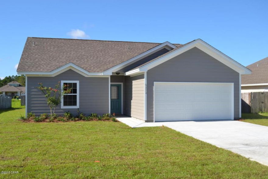 Cute new construction home close to Tyndall AFB, home is currently under construction. Will be complete around Aug/Sept time frame. Home has custom cabinets, tile floors in main living are and carpet in bedrooms, home has spacious open floor plan large kitchen and 2 car garage. Come see this beauty today