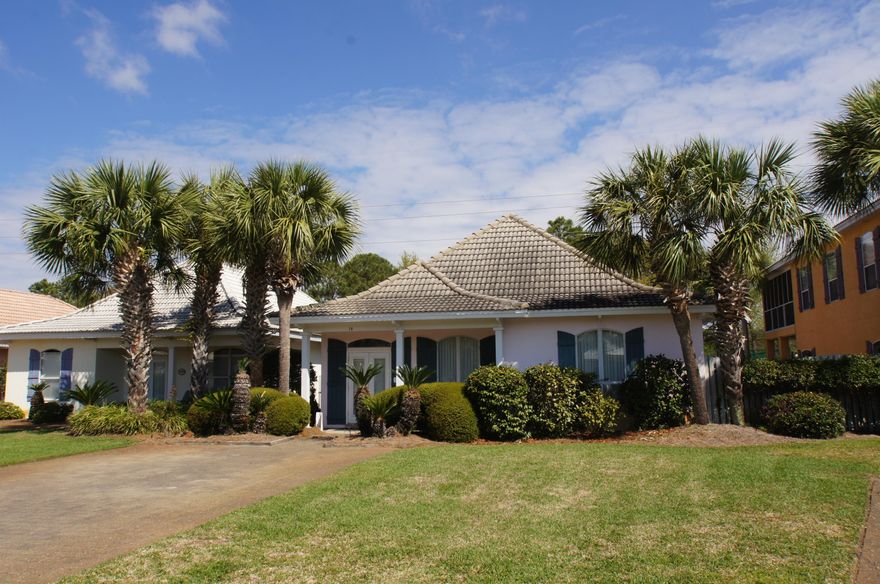 A three bedroom 2 bath house in the gated community of Emerald Shores. Features include tiled flooring in the kitchen and baths and double doors leading to the back covered patio from the living/dining area and both guest bedrooms. Tucked back in this quaint subdivision, this home is located close to the tennis court and the community pool. Enjoy all the amenities Emerald Shores has to offer including beach access, beach cabana, heated pool and tennis court. This would be a great vacation home or rental property! A FIRPTA Addendum must be included with all offers.