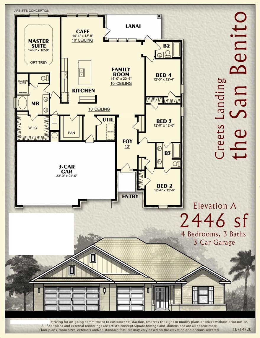 *New Community in East Navarre with Recreation & Dog Park Area  *Anticipated Completion January 2024 * This Plan Features: 4 Bedrooms 3 Full Baths *3 CAR GARAGE * Covered Entry * Luxury Vinyl Plank throughout Except Tile in Master Bath & Carpet in Bedrooms * Master Suite Features: Builder's Signature Zero Entry All Tile Walk in Shower, Separate Soaking Tub, Double Vanities & Huge Walk-in Closet  *Kitchen Features:  Granite Countertops,  Large Island, Shaker Style Cabinets, Stainless Steel Appliances & Walk in Pantry * Breakfast Cafe   *Covered Rear Lanai * 2x6 Exterior Construction * Builder & Structural ''Maverick'' Home Warranty Included * BUILDER PAYS CLOSING COSTS WITH PREFERRED LENDER * *AGENTS SEE DOCS & AGENT NOTES*