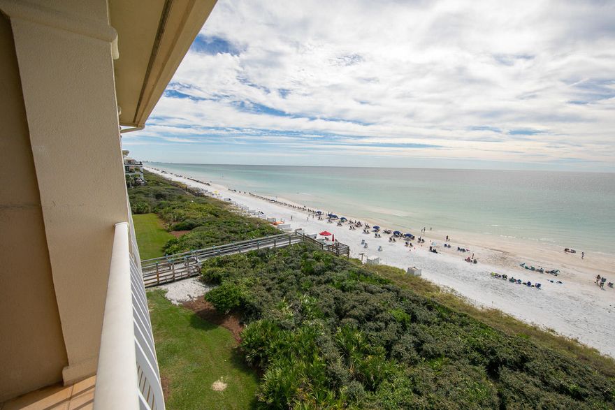 LOCATION LOCATION!! This top floor Gulf front unit has spectacular Gulf Views and is located in the heart of the Rosemary/ Alys Beach area. If this were a home with this view in this area you would pay 2 to 3 times this price. This condo has a large master bath and master closet making it a wonderful primary or second home. It would also be an excellent rental/investment property. The large balcony gives panoramic views to the far west and east. This condo is in a gated location with 24 hour guard security. So many excellent restaurants are within a short walk. There is a beautiful private Gulf front pool as well as direct beach access.
