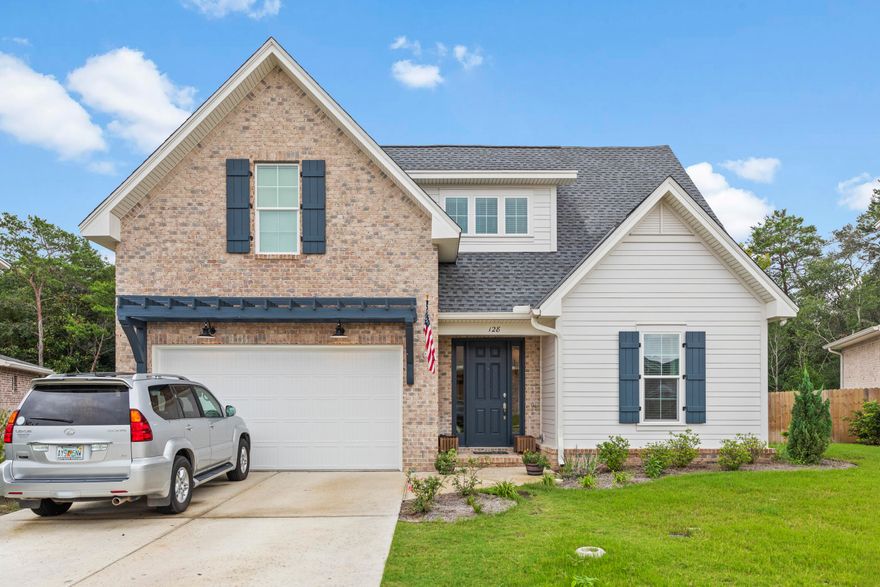 Beautiful Huff Home in the new development of Raiders Landing. This is a fantastic two-story  floor plan with all the bells and whistles you would expect from one of Niceville's best builders. This home features 4 bedrooms, 3.5 bathrooms and a loft area. This builders spares no expense when it comes to finishing touches, features include: LVP and tile flooring, granite counter tops, Legacy cabinetry and drawers with soft hinges, stainless appliances, and a tankless gas hot water heater. Exterior features a screened porch, fenced back yard and irrigation system. Call for showing details!