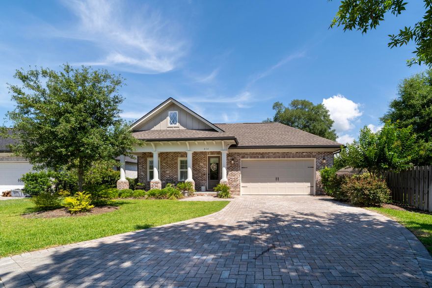 **Open House Sunday September 22nd 1-3 pm. ** Beautiful culdesac home by one of the areas most respected home builders. Home features quartz counter tops, built in appliances, furniture grade cabinetry, lvp & tile floors, no carpet. Upgraded features: plantation shutters, custom closets throughout, coffee bar, custom pantry door, landing zone, finished screen porch, lighting, stand alone tub & separate shower in master bath, master closet connects to laundry room, tankless gas hot water heater, epoxy garage floor, & irrigation. Home lives large!  Front bedroom connects to full bath, guest rooms share hall bath, split bedroom plan, open concept living.  Extra large kitchen island & upgraded appliances make entertaining a breeze.  Great location!  Buyer to verify all deemed important info.
