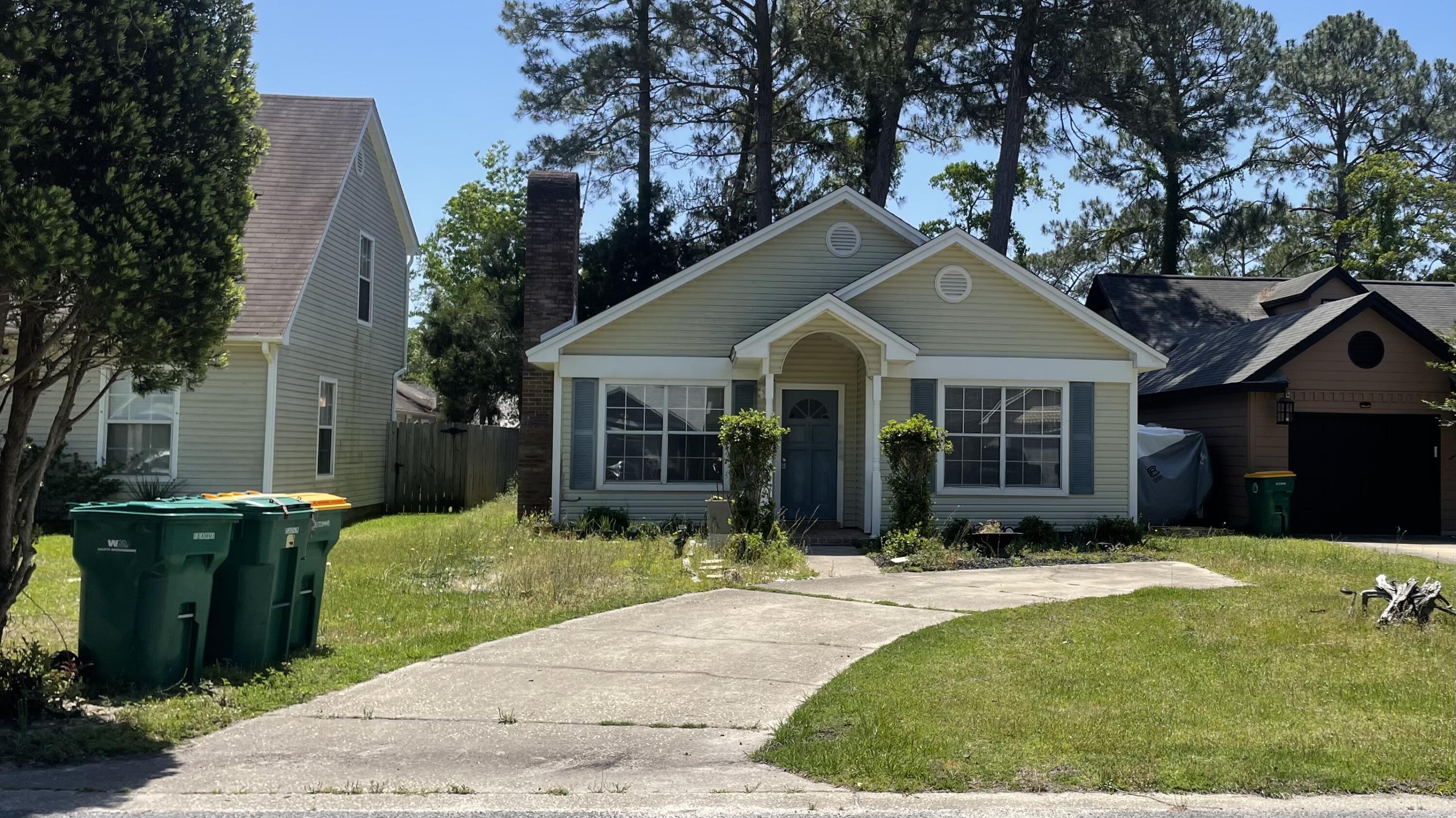 The perfect starter home in a great location in Fort Walton. Just minutes away from the military bases as well everything you might need while still maintaining that off the beaten path feel. To compliment the vaulted ceilings a new roof was just point on with a 10 year warranty along with a 4 point inspection. The living room has a fantastic open modern concept along with the kitchen having a breakfast bar. This house has the compliment of both bedrooms being a master. With a quaint back yard what's not to love about this home!
