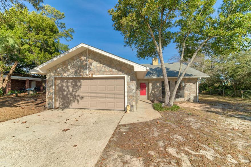 Great Opportunity in the west end community of Riviera Beach. Come make your vision a reality with this good-bones home. This home has great features such as large rooms, especially the master bedroom, stone woodburning fireplace, large mud room, enclosed Florida room, skylights in bathrooms and its on a double lot. The lot size is a 100x110 plenty of room for a pool, workshop, dogs etc. Large lots are hard to come by this close to the beach. The Riviera Beach community is a golf cart friendly located close to 30A, Pier Park shopping and entertainment. Truly a nice home in a wonderful community. All it needs is your special touch. The buyer of this home will have first option to purchase the connecting lot to the east! Boy, what a great opportunity!