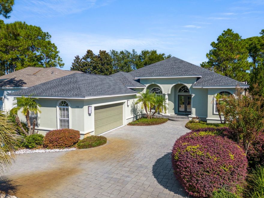 Beautiful custom-built, contemporary 4 bedroom 2.5 bath home in Emerald Lakes! This home lives large with 10 and 12-foot ceilings throughout with bull nose corners, and double and triple crown molding. The kitchen is the heart of the home and you'll love this one! Gorgeous granite countertops complement the off-white cabinets. You will love cooking with the gas cooktop, wall oven, and a custom hood. The master bedroom and bath have been freshly and feature tile floors, a whirlpool tub, a tiled walk-in shower, a double vanity, and a large walk-in closet. Three additional bedrooms are all good-sized and have tile floors. The family room features a new gas fireplace with built-in shelving. Open the triple sliding doors to enjoy over 500 sq. ft. screened-in living area. Private backyard and lush landscaping surround the entire home complete with outdoor lighting, sprinkler system, and lawn pump. The 2-car garage has a custom floor for easy cleanup, a utility sink, and plenty of storage. The large semi-circular custom-paved driveway provides plenty of parking. Recent updates include a new roof 2020, a new HVAC 2022, and new refrigerator 2022. Emerald Lakes has a community pool and playground and is conveniently located close to shops and restaurants and minutes from the beaches.
