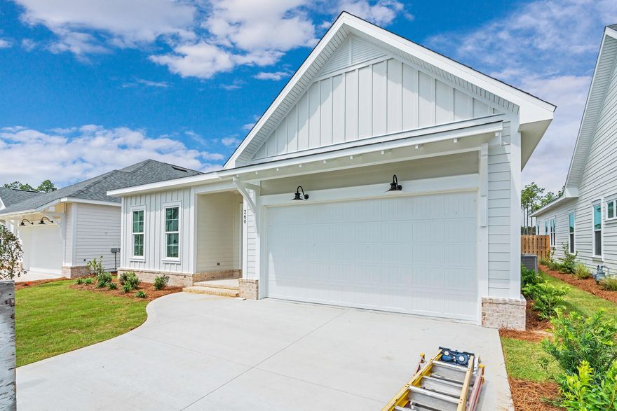 Semi-custom home now available in the Longleaf Park neighborhood of the Watersound Origins community! The Colt plan by Huff Homes is a thoughtfully designed 3-bedroom, 2.5-bathroom residence offering 1,840 square feet of single-story living. Currently under construction with an estimated completion in May 2025, this semi-custom home situated on a home site offering a water view, blends modern convenience with timeless coastal style. The open-concept kitchen and living area are designed for both function and style, featuring an upgraded Bosch appliance package with a gas range, vent hood, and microwave drawer, as well as a long kitchen island with bar seating and quartz countertops. Just off the kitchen is a spacious pantry and the laundry wood with upgraded cabinetry for enhanced storage. Throughout the home, luxury vinyl plank vinyl plank flooring, melamine closet shelving, and tiled showers add to the elevated design. A screened porch with heirloom brick flooring extends the living space outdoors, while a gas stub just outside the porch provides a convenient setup for grilling.

The Watersound Origins community offers an unparalleled lifestyle in South Walton  exceptional amenities, notoriously friendly and welcoming atmosphere, zero short-term rentals, and close proximity to all that 30A and Inlet Beach has to offer. Enjoy the zero-entry pool, playground, sports courts, and fitness center at the Village Commons, play a round of golf or foot golf at the Origins Golf Course, or take a walk along the many miles of walking and biking trails that wind all throughout the neighborhood! The new Watersound Town Center located at the entrance to the community (just a short bike ride away from Longleaf Park!) offers several fantastic dining options (casual and formal), medical services, Starbucks, Publix, a Pavilion that hosts events year round, and more!