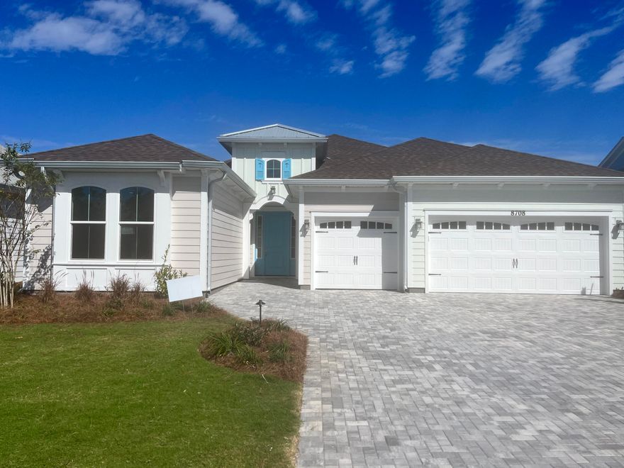 Aruba Model Single Family 2 Bedroom 2 Bath plus Den preconstruction home in the new 55+ Latitude Margaritaville Watersound Community.