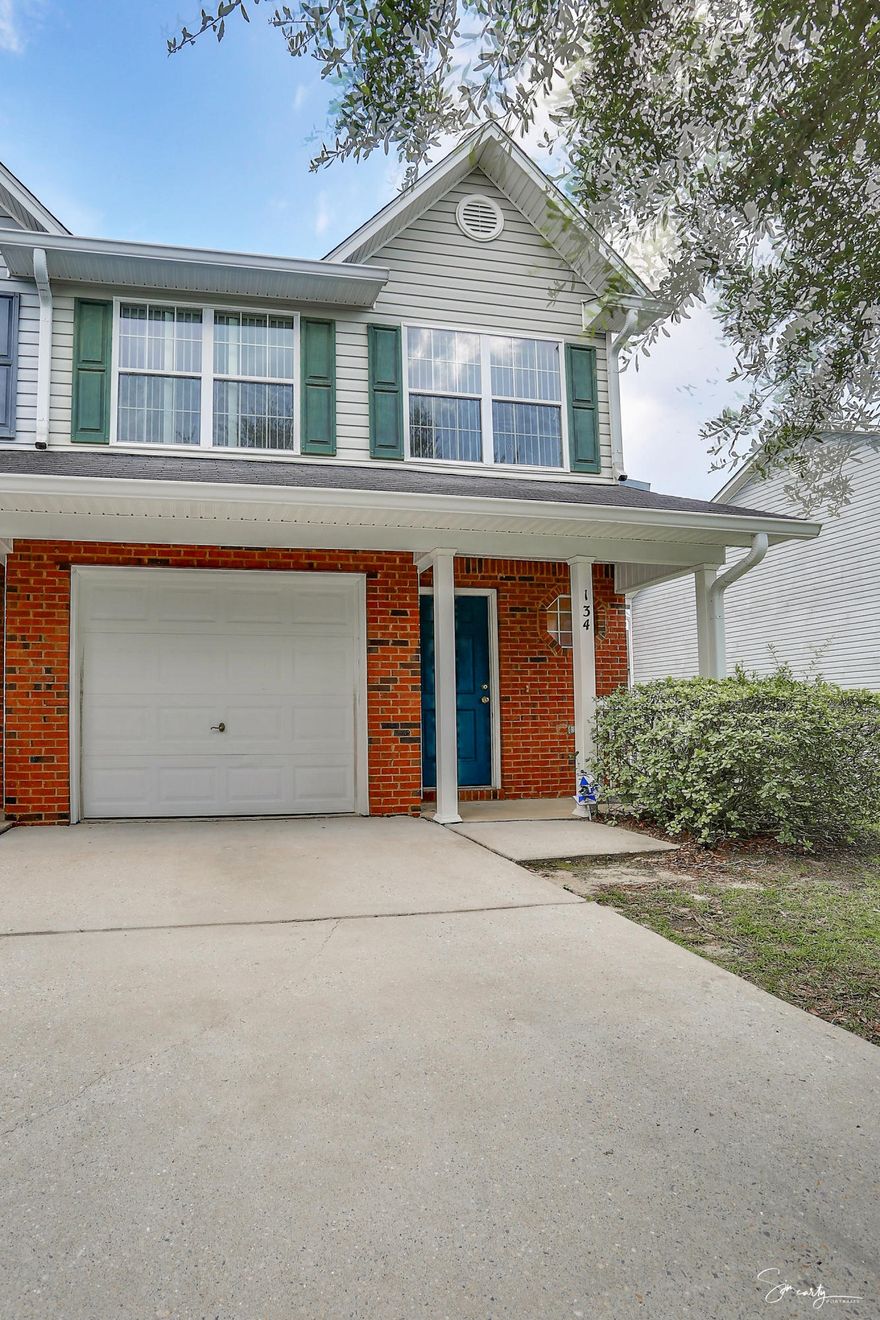 Great location South of Hwy 90 within walking distance to both Riverside Elementary and Shoal River Middle School.    The first floor features new LVP flooring throughout.  The kitchen has a breakfast bar that is open to the living room and overlooks the back patio. Kitchen is equipped with refrigerator, stove, microwave and dishwasher. This unit has a LARGE backyard & side yard for your enjoyment. Upstairs you will find 2 nice sized guest rooms, full guest bath, large master bedroom suite with walk-in closet and separate closet and master bath (1/2 bath Powder room downstairs too!). Includes washer & dryer upstairs for ease & convenience, no more taking your laundry up & down! One car garage for your car or great storage space! One year home warranty included for buyers peice of mind!