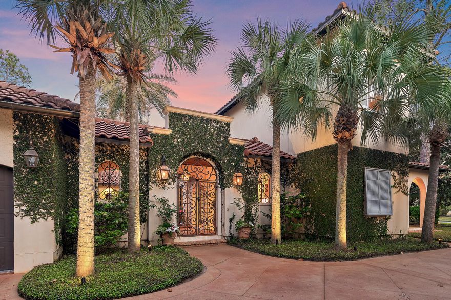 Tucked behind beautiful, private gates on a desirable corner lot, this exquisite Italian-inspired custom-built home blends timeless charm with modern upgrades in one of Sandestin's most sought-after neighborhoods. A brick courtyard with lush landscaping, ivy-covered walls, a sparkling pool, and a rare 18th-century Italian marble fountain create a captivating first impression.The open-concept interior features terra cotta pavers, period-style detailing, and a gourmet kitchen with a gas stove, double oven, wine fridge, and a large island--ideal for entertaining. Adjacent are a cozy ''keeping room'' with fireplace, a small study, and convenient laundry. The spacious great room flows effortlessly onto a covered patio with a summer kitchen and surround sound, perfect for alfresco dining.... The first floor master suite offers a private seating nook and dual His and Her bathrooms for ultimate luxury. There is also an upstairs guest room with a charming seating area, offering comfort and privacy. A guest house off the courtyard features a bedroom with a balcony overlooking the pool, plus a living room and convenience kitchenperfect for visitors, a studio, or office.
Additional highlights: grand foyer with staircase, hurricane doors/windows, workable shutters, fenced yard, walk-in attic, ample storage, two-car + golf cart garage, and circular driveway. Backing to a tranquil wooded area and just minutes from golf, beaches, dining, and shopping, this home offers a rare blend of elegance and comfort.
