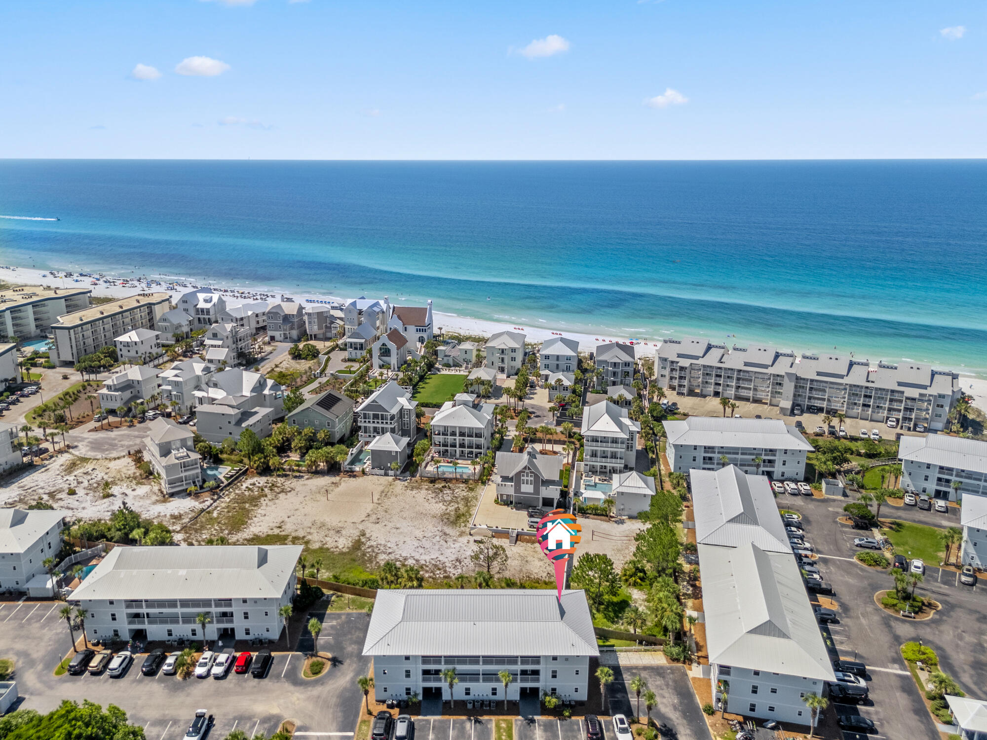 Welcome to Beachside Villas, Seagrove! This delightful 2-bedroom, 2-bathroom first-floor end unit is situated in a peaceful, picturesque community. Ideally located between the pool, tennis courts, and the beach, this condo offers convenient access to all the amenities. With ground-floor access, there's no hassle with stairs, making it easy to carry your beach gear and little ones. Beachside Villas is a well-established, low-density condo resort, surrounded by beautiful beach homes. This unit is a proven rentable property, presenting a fantastic investment opportunity.Enjoy being just steps away from pristine beaches, live entertainment, music, shopping, and renowned restaurants. The complex features two swimming pools (one heated in the off-season for year-round use), two tennis/pickleball courts, shuffleboard courts, grilling areas, and a dock on Lake Tresca for fishing. This unit is ideal for those seeking a tranquil beachside retreat with easy access to a variety of recreational activities and amenities. Whether you're looking to rent or make it your vacation home, this charming condo provides everything you need for the perfect beachside lifestyle. Don't miss this chance to own a piece of paradise at Beachside Villas!