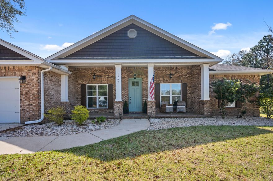 Located in Bluewater Bay in Niceville, Florida, this newer home with water views offers convenient access to Eglin Air Force Base, Hurlburt Field, and the 7th Special Forces Group, along with nearby golf, parks, and Emerald Coast beaches. Built less than 10 years ago, the home provides the comfort of newer construction in one of Niceville's most sought-after communities. Enjoy the rare setting of water views from both the front and back of the home, creating a peaceful backdrop for everyday living.Large windows bring in natural light while showcasing the surrounding scenery, and the open layout offers a welcoming space for relaxing or entertaining. A freshly painted front door adds inviting curb appeal and a warm first impression.