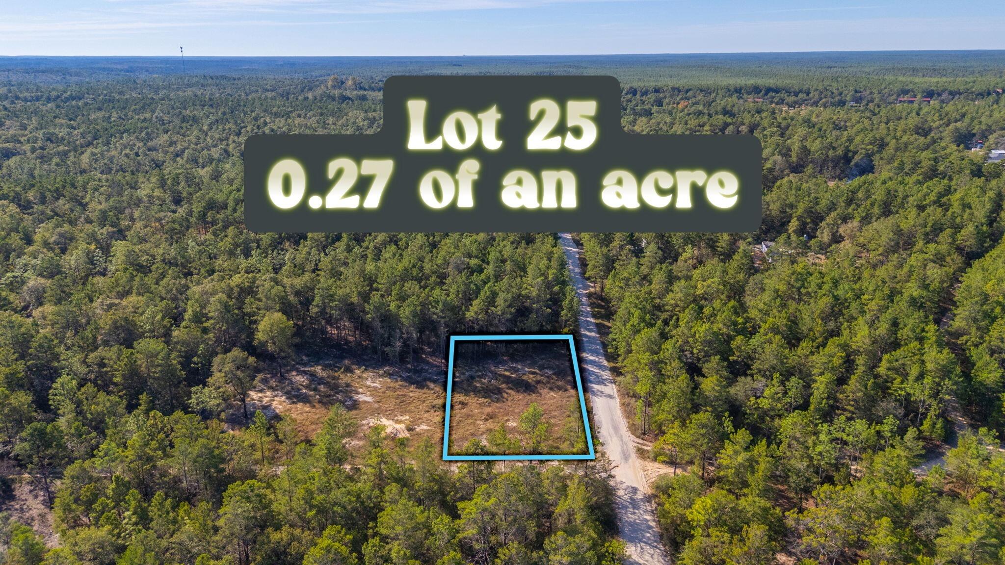Nice corner lot a little over 1/4 of an acre, located on a quiet road in DeFuniak Springs, FL. The land is flat, dry & already cleared, making it easy for you to begin with your plans. Power access is nearby making it an easy process for connection. A private well and septic will be needed. Enjoy the peace and privacy of a little seclusion while still being just a short drive from town, shopping, and schools. Centrally located between DeFuniak Springs and Hwy 285 giving easy access to Niceville area as well. - Lots 23 & 24 are also available for purchase.