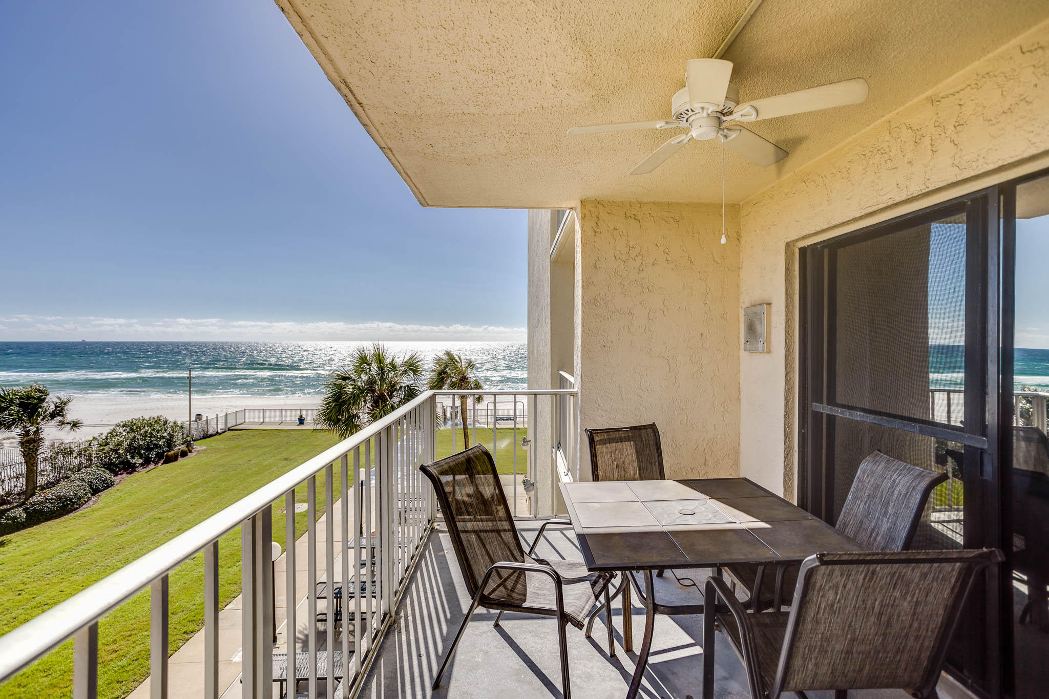 Incredible buy for a beach front condo at Regency Towers in Panama City Beach, Florida. This property conveys fully furnished and rental ready. Offered at $199,900 this is the best priced condo on the market in the building and will go quickly. Regency Towers is a staple among condo developments along the beach offering 24/hour gated security, 2 large beachside pools (one heated), kids pool, game room, poolside bar with food, community room, tennis courts & a pool table. The third bedroom in this condo does not have a closet built in.