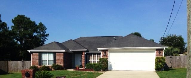 What a find! Located in south Crestview in the Sugar Creek subdivision on a quiet cul-de-sac. Close to shopping, the bases, and schools plus it is in the county so there are no city taxes! This home features an in-ground gunite salt water system pool and beautiful landscaped yard. Enjoy the Florida Room and a covered patio, great for entertaining. With 4 bedrooms you will have plenty of room. Kitchen comes equipped with gas range, range hood, stainless steel dishwasher and side by side refrigerator. Kitchen also has a large pantry. Great Room, Kitchen, Hallway and Baths have new porcelain tile installed in 2013. New Countertops and bathroom vanities installed in 2015. Great Room has 2 plant ledges and large entertainment unit that will remain with the home. HVAC was installed in 2009.