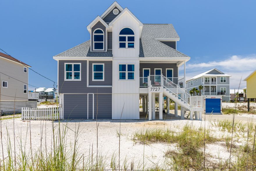 Own your own slice of paradise on Navarre Beach, with no HOA, and your own putting green!  This property would be great as a primary residence, 2nd home or an investment property for your real estate portfolio.The closest beach access is 37-C, under .5 miles away.  After a day at the beach, rinse off at the outdoor shower downstairs, then head to the house via the rear stairs, right into the shower (no need to track extra sand into the house.  This 2 story, 4 bedrooms, 3 bath house on pilings has an enclosed area on the ground floor to store your golf cart, kayak, jet ski and other beach toys.  There are 2 covered parking spaces under the house with room for 4-6 cars in the driveway.  But wait!  There's more!!  There is a 30/50 amp outlet for that RV!