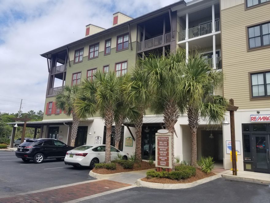 Incredible opportunity to own an executive office space right on Hwy 30-A at Redfish Village Business Complex. This is a corner unit (670 sqft) and it offers a lot of natural light and amazing views. CAM fee is $351/mo and covers property insurance, common area maintenance, water/sewer/ garbage as well as access to two (2) Heated Pools, gated Private Beach Access, Fitness Center, and Boardwalk. Tax bill for 2017 was $885. Similar units currently lease for around $2000 2500/month.