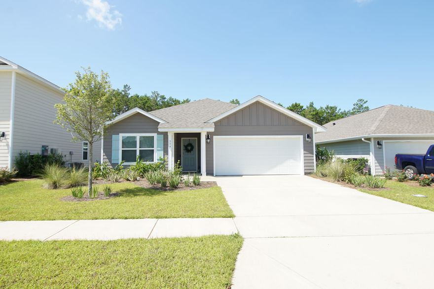 Beautiful and well-maintained 3 bedroom, 2 bath home located in the desirable planned community of Hammock Bay. Residents enjoy exceptional amenities including pools, tennis courts, dog parks, playgrounds, community spaces, and available RV/boat storage (details at www.hammockbaystorage.com).This inviting home features an open floor plan with two bedrooms and a full bath at the front of the house, and a spacious primary suite tucked privately at the back. The kitchen boasts shaker-style cabinets, stainless steel appliances, a large island, and a dining area overlooking the backyard. The generous living room flows seamlessly from the kitchen, creating an ideal layout for everyday living and entertaining.Additional highlights include neutral paint throughout.............  luxury vinyl plank flooring in the main living areas, a fenced backyard, and a two-car garage.

Pets may be considered with owner approval and a non-refundable pet fee.
No smoking property.

All applicants 18 years and older must complete an application at www.nicevillerentals.com
.

Come experience all that Hammock Bay has to offer!