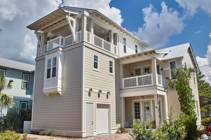 With $100K in rental projections, this new and exquisite 5 bedroom, 5 and a half bathroom retreat is presented by BetterBuilt of NW Florida. Picture family and friends gathering around the open concept kitchen, living and dining room after enjoying a day at the beach.''Family Ties'' was expertly designed with gray stained oak floors, imported tile flooring, white marble and granite counters, a natural gas fireplace, and Kitchen Aid appliances. Imagine all 3,469 finished square feet graced with a designer's touch of coastal elegance. Enjoy game nights in the billiard's room or watch a movie in the media room. The third floor deck features a covered patio with a grill station and sunset viewing area. An investor's dream in Seacrest, one of 30A's most desired areas neighboring Rosemary Beach
