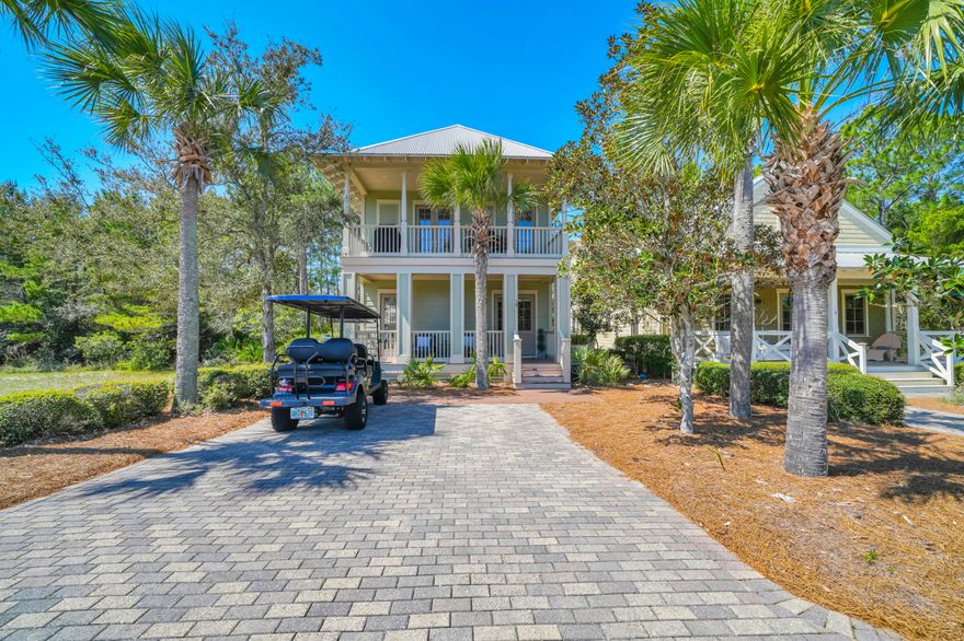 Nestled among soaring cypress trees in the highly sought-after Cypress Dunes on the west end of Scenic 30A (south side), this charming coastal cottage offers the perfect blend of privacy, nature, and beachside living.An oversized covered Southern-style porch and balcony warmly welcome you into this nearly 1,800-square-foot home. With 4 bedrooms and 4 bathrooms, this rare floor plan provides ample space for family and guests alike. The spacious entryway offers plenty of room to drop your beach bags and kick off your flip-flops after a day in the sun.The first-floor features three bedrooms, including a master suite, all with en suite bathrooms. The master bedroom is a peaceful retreat, complete with a private screened-in porch overlooking the neighborhood's iconic cypress pond - where the soothing sounds of frogs create a truly tranquil setting. The master bathroom features dual vanities and a large double shower for added comfort and convenience.
Also located on the first floor is a well-appointed laundry room with a folding area, making it easy to prepare for your next beach day.
Upstairs, you're greeted by a spacious open-concept living area that seamlessly combines the kitchen, dining, and living spaces. The kitchen offers ample room for preparing meals, with a generous breakfast bar where family and friends can gather. The dining area comfortably accommodates an eight-seat table, perfect for shared meals or game nights.
The inviting living room features a prominent fireplace and custom built-in bookshelves -- ideal for cozy evenings with a good book or relaxing movie nights. Just off the living area, the main balcony provides abundant seating space for lounging, grilling, and outdoor dining, all while enjoying stunning views of the cypress pond and surrounding wildlife.
Adjacent to the kitchen is the fourth bedroom and full bathroom, along with access to a private balcony -- a perfect spot to unwind and take in the peaceful surroundings.
The property also offers a large driveway with ample parking. Please note: the home includes an additional 1,000 square feet of covered porch space, enhancing its exceptional outdoor living appeal.
Residents of Cypress Dunes enjoy a variety of resort-style amenities, including:
" Two pools, including an infinity-edge pool overlooking the Gulf and Topsail Hill Preserve State Park
" Tennis and pickleball courts
" Fitness center and clubhouse
" Outdoor seating areas with fireplace
" Scenic green spaces
" Elevated boardwalks winding through 200-year-old cypress ponds
This home offers a rare opportunity to experience refined coastal living surrounded by natural beauty and exceptional community amenities.

