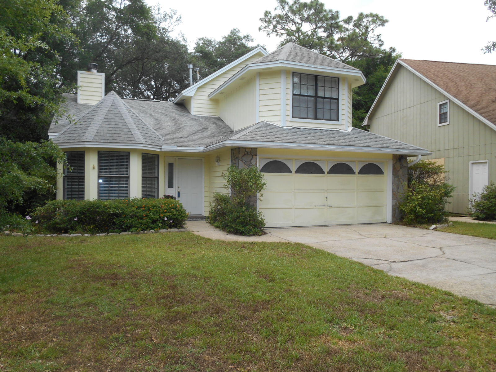 This spacious two story home is on a quiet cul de sac. and has had many upgrades. New wood flooring in living area. New carpet upstairs bedrooms and on stairs. Entry opens into living room with vaulted ceiling and stone wood burning fireplace. There is a bay window for lots of natural light. Master bedroom is downstairs for convenience and privacy. Walk in closet, master bath has double vanity. Dining area opens to beautiful outside area that is perfect for entertaining, or that relaxing time in the morning or evening. Close to both bases, shopping, and restaurants. A short drive to the beach. Come look today. Buyer to verify any and all information deemed important to them.