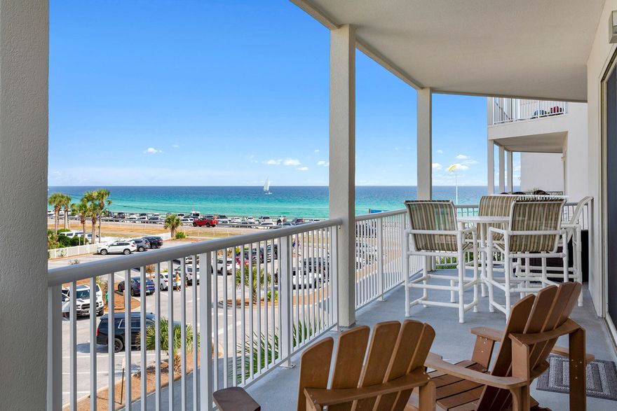 Welcome to Crystal View! 100 ft of deeded private beach directly across the pedestrian friendly Scenic Gulf Dr. Crystal View 304 is a spacious, beautifully furnished vacation rental in Miramar Beach!  Offering three bedrooms and accommodations for ten beach-loving guests, this is a turn key rental investment. Unit 304 sits along Scenic Gulf Drive, overlooking a long white ribbon of sugary shoreline providing the ultimate ''crystal view'' of the dazzling gulf in the distance. Crystal View also has a lagoon-shaped swimming pool adorned with palm trees and a grilling area for fun outdoor cookouts.