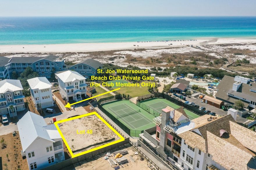 Extremely rare opportunity to own the only available lot for a new build in Prominence South. Located directly across from the newly built Private Gate for Watersound Beach Club ''Members only'', this elevated filled oversized lot offers unobstructed, gulf panoramic views overlooking the sugar white sands and sweeping coastal dunes of the Emerald Coast. A rare gem with it being ready immediately for new build and only steps away from local restaurants, two gorgeous resort-style pools, community gym, amazing amenities, state park and hiking trails, and endless fun at the community town center, The Hub.  Call today to discuss additional lot details.