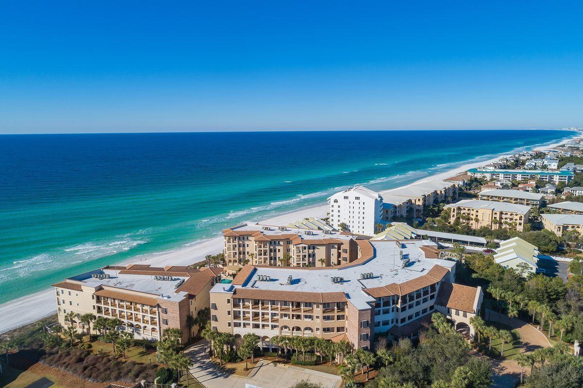 Sophisticated architectural elements beautifully paired with exceptional southwest views over the Gulf of Mexico make this elegant corner unit an ideal setting in the highly sought after building of Bella Vita. Primely located on the southwest corner of B building overlooking the lush central courtyard and Gulf of Mexico, 307 offers a highly functional open floor-plan with finely appointed finishes and professional coastal decor yielding a turn-key product which has been pristinely maintained as a second home.