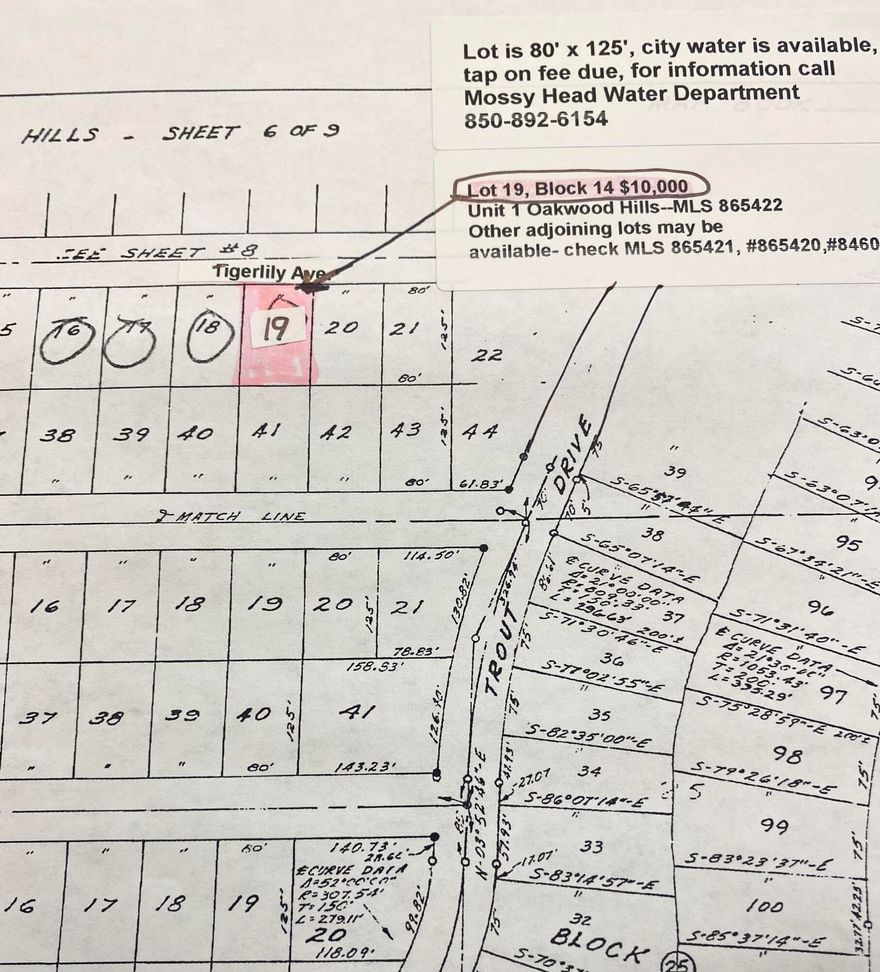 Great location for mobile home or a new home to be built...Near to Eglin AFB, Destin and South Walton Beaches, and I-10 exit, cracked asphalt road just off Trout Road which is paved also. Lot is 80' x 125' and has current survey.  Other adjoining lots maybe available check MLS#846038,#865420,#865421.