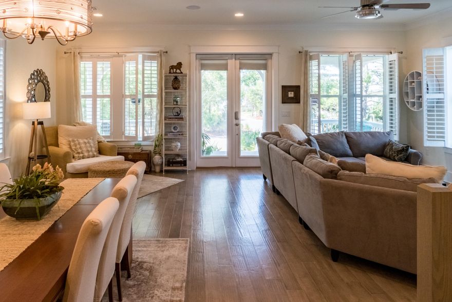 Enjoy a carefree coastal lifestyle without sacrificing important features in this gracious custom home. Features include two car garage with workshop, fenced paved terrace, abundant natural light, hardwood floors and gourmet kitchen with Carrara marble countertops. The upstairs bath is a spacious extended Jack and Jill with pocket doors and plenty of storage. Some furnishings may be negotiated. Your new home is ideally situated on a quiet cul de sac just a block off 30A with its biking and walking path. The nearby community amenities include a resort style pool, outdoor kitchen, spa, firepit and observation tower. Highland Parks is an upscale master planned community located in Blue Mountain Beach, conveniently near Gulf Place, Grayton Beach State Park and Point Washington State Forest.