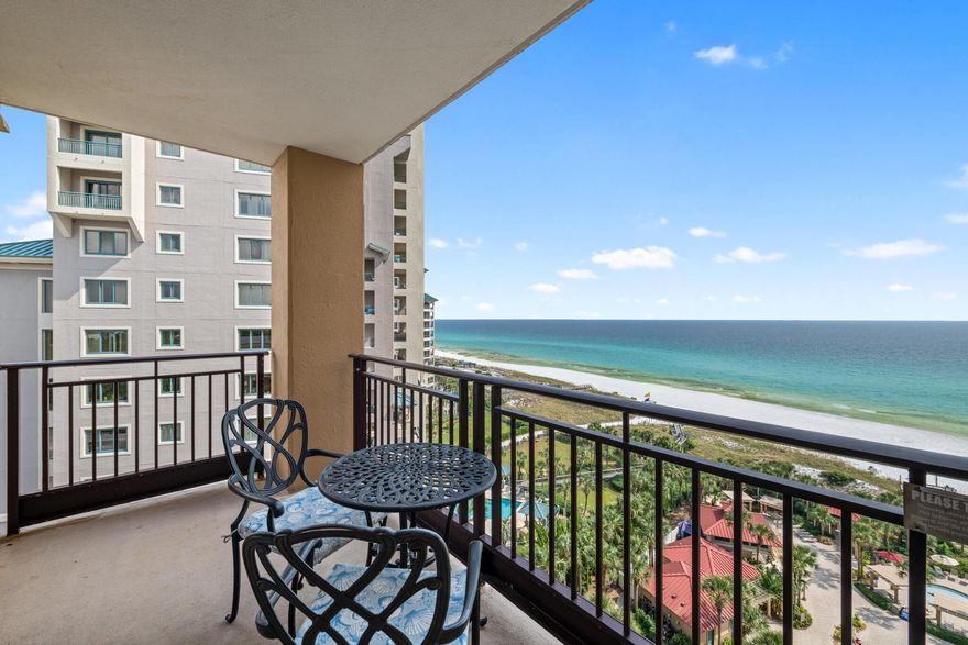 Stunning Gulf views are seen from this much sought after Luxury 1BR Westwinds Condo in Sandestin Golf and Beach Resort.  The Living area and Bedroom both open to the balcony overlooking the beautiful Gulf and resort pool.  Coastal colors, granite countertops, stainless steel appliances, and carpet in the Bedroom make is condo desirable.  It has many enjoyable amenities and generates $70,000 in gross rental income. A Golf Cart is not included,  but is negotiable.