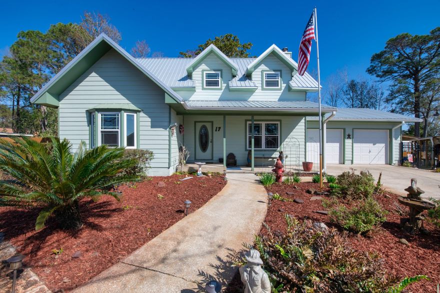 Perhaps the most enchanting home on the market today, LAKEFRONT property 17 Lake Circle has just listed. Featuring a myriad of custom features, you will feel like you're on a resort getaway while living right at home. On the property sits a beautiful lake that you may fish out of! The quiet circle around the lake is perfect for walks at night, or lounging in the campground-like backyard living space. Once inside, you'll love having 4 bedrooms for your family, two and a half bathrooms, renovated kitchen and great room, LVP floors, and large vaulted ceilings. The real magic begins when you open your dining room french doors into a colossal sized outdoor living space. Yes, you can open your home to the outside space as it is completely screened in. While outside you'll be fascinated by the outdoor grill space, greenhouse planters, and coy pond! The water feature in the backyard creates a special ambiance as the waterfall can be heard softly. Moving on from the covered patio, you will find TWO fully wired, lit and operating work shops. Separating the two mechanic shops on site, is a beautiful recreation of the emerald coast beaches. The same sugar white sand is used to create a beach-like zone perfect for toys and playing. Alongside the beach imitation is a masonry fire pit area that creates the perfect campfire setting. Both shops are very large and suitable for any type of do it yourself haven. 

This home is set apart from anything else on the market with its amenities it has to offer, 4 bedrooms, 2 and a half garage parking spaces, a half acre of land including a lakefront, and renovations on the interior. With a brand new 50 year metal roof only 1 year old, it presents tremendous value. Homes like this do not last long, so book your private showing today before it is gone. 
