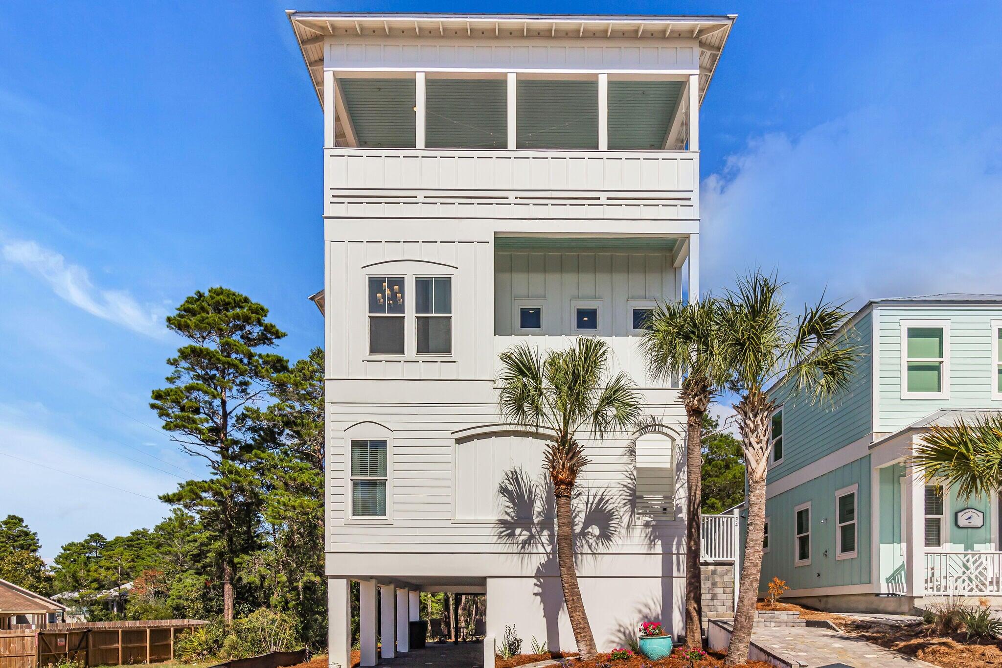 Introducing 34 Serene Way, a stunning 6-bedroom, 4.5-bathroom house, located on a corner lot, in the beautiful Santa Rosa Beach. This spacious home comes unfurnished with furnished option. Stand out features of this home is a wet bar equipped with wine refrigerator, spacious porches, chefs kitchen with waterfall island, KitchenAid appliances including gas stove and more! Enjoy the luxury of a community pool just steps away, perfect for relaxing and unwinding. With the beach only 1/2 mile away and situated south of 98 on 30A, you'll have easy access to the pristine shores and crystal-clear waters of the Gulf Coast. Mosey over to Stinkys, a local favorite! Don't miss out on the opportunity to make this serene retreat your new home. A Rental Application Fee of $80 for each applicant will be collected to initiate a screening and criminal background check as part of the application evaluation process. Beach Sunsets Inc charges a Resident fee of $25 per month payable with rent. This charge is designed to provide convenience and professional service to each tenant(s). Pet Security Deposits are $500 PER PET and refundable if there is no damage at lease end. Pet Rent is $25 PER PET per month. At lease execution, security deposit(s), pet security deposit(s), and any lease required prepaid rent are due and payable. Your first rent payment is made the day you move in and due the 1st to 5th of each month thereafter.