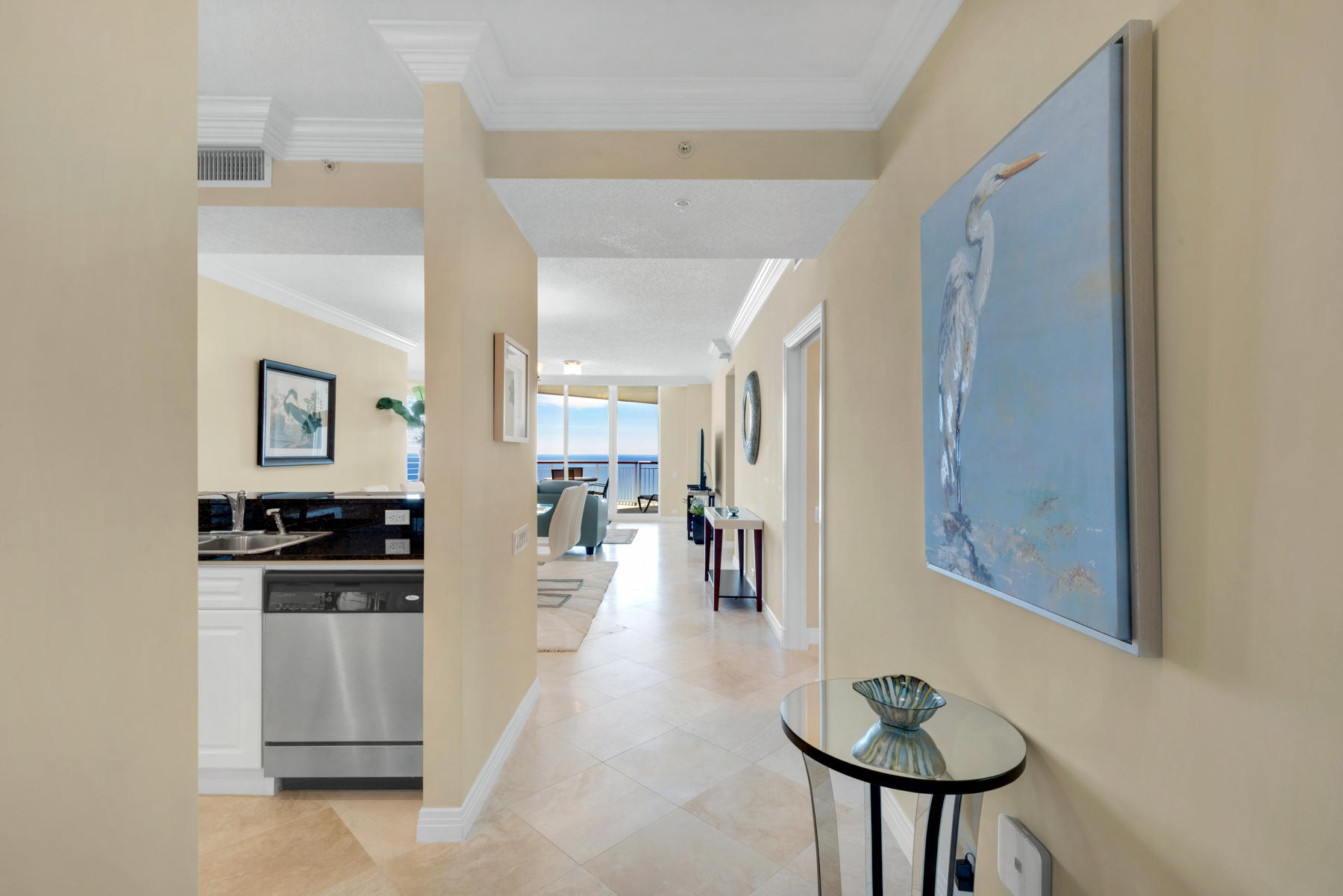 Simply the Best! This amazing 19th floor 2Br/2Ba penthouse with it's contemporary dcor makes it one of the most popular rentals on Navarre Beach. Upgrades include travertine floors, crown molding, plantation shutters through out, and stainless steel appliances. There is no comparison to the trend setting architecture, the spaciousness, the privacy, and the multiple exposures to the Gulf creating a life style like no other. This development is famous for its private entry ways, circular terraces, and Master bath spas overlooking the Gulf. Amenities include Covered parking, Olympic size swimming pool, clay tennis courts, pickle ball, fitness room and social center with a full kitchen for parties and entertaining. Gross rental for 2018 41K, projected 2019 rental 42K.