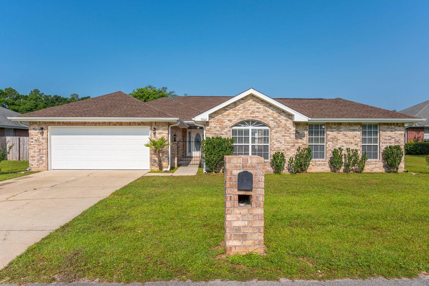 UNDER CONTRACT! ACCEPTING BACKUP OFFERS! NEW ROOF JUNE 2023! Conveniently located, this remarkable 4-bedroom, 3-bathroom home is only 23 miles to Eglin AFB and 30 miles away from the  beautiful beaches of the Emerald Coast. Step inside to discover a private courtyard that sets a serene tone. The kitchen highlights include updated granite countertops along with a prep Island, oak cabinets, a walk-in pantry, brand new stainless steel appliances, and breakfast bar with an adjacent breakfast nook. Fresh painted walls and new flooring throughout, including LVP in living spaces and brand-new carpets in the bedrooms. The split floorplan provides privacy for family and guests. The master bedroom offers ample space with 2 walk-in closets. The master bathroom is spacious with dual vanities separate shower and garden tub, as well as a linen closet. Enjoy the cozy living room fireplace, vaulted ceilings, and French doors leading to the courtyard and backyard.  A standout feature is the second master bedroom with its own living space, bathroom, HVAC unit, and private entrance. This makes it perfect for guests or an in-law suite. The yard also features irrigation. Don't miss out on this versatile and inviting homeschedule a showing today!
