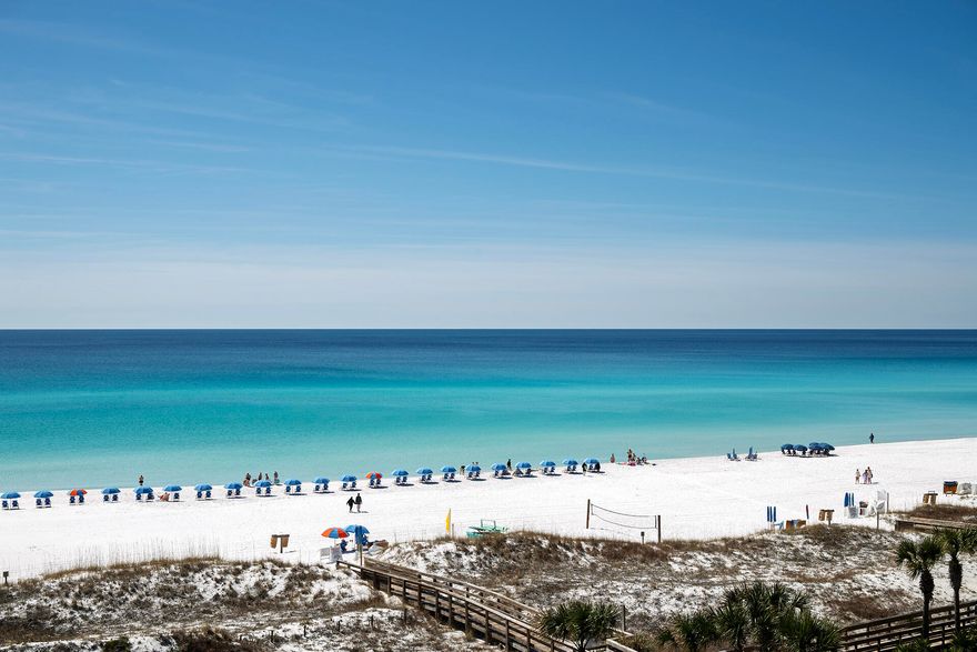 Gorgeous views from this 3BR/3BA, 1,462SF, furnished condo at Mainsail.  This condo features large diagonal tiles throughout the living space, new sliding doors and beautiful views from multiple rooms.  The kitchen features unique tile countertops with gray cabinetry, white & stainless appliances, stand-alone ice maker, large pantry, & laundry closet.  The living space is large with amazing views of the beach & gulf.  The main bedroom features balcony access, travertine shower, & tile double vanity.  There are also 2 additional bedrooms, one with private bath, & a hallway full bath.  Mainsail Amenities include 2 Pools, 700FT of beach, tennis courts, covered parking, gated entry, & 24hr security. See you at the Beach!!!