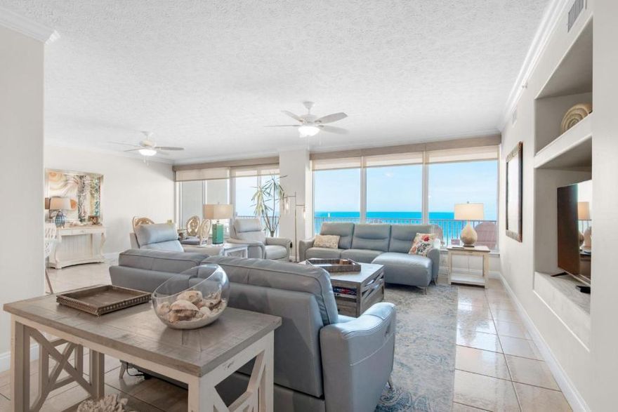 Gorgeous! Over 2300 square feet with amazing views AND A DEEDED PARKING SPOT IN THE GARAGE! Hidden Dunes condominiums boast the best layout on the beach, and this one has fabulous updates. New countertops, new appliances, new furniture, new window treatments, new light fixtures, newly painted, new barn door in main bath and more. The Hidden Dunes condo layout is spacious and feels like a home, making it perfect for full time residence, family beach home, or rental investment. Enjoy 3 bedrooms, each with private bath, GULF FRONT master, full size laundry room, huge balcony, and great storage and additional closet outside too. Hidden Dunes is a gated community with amenities that include a gulf front pool, kiddie pool, fitness room and community room and more!