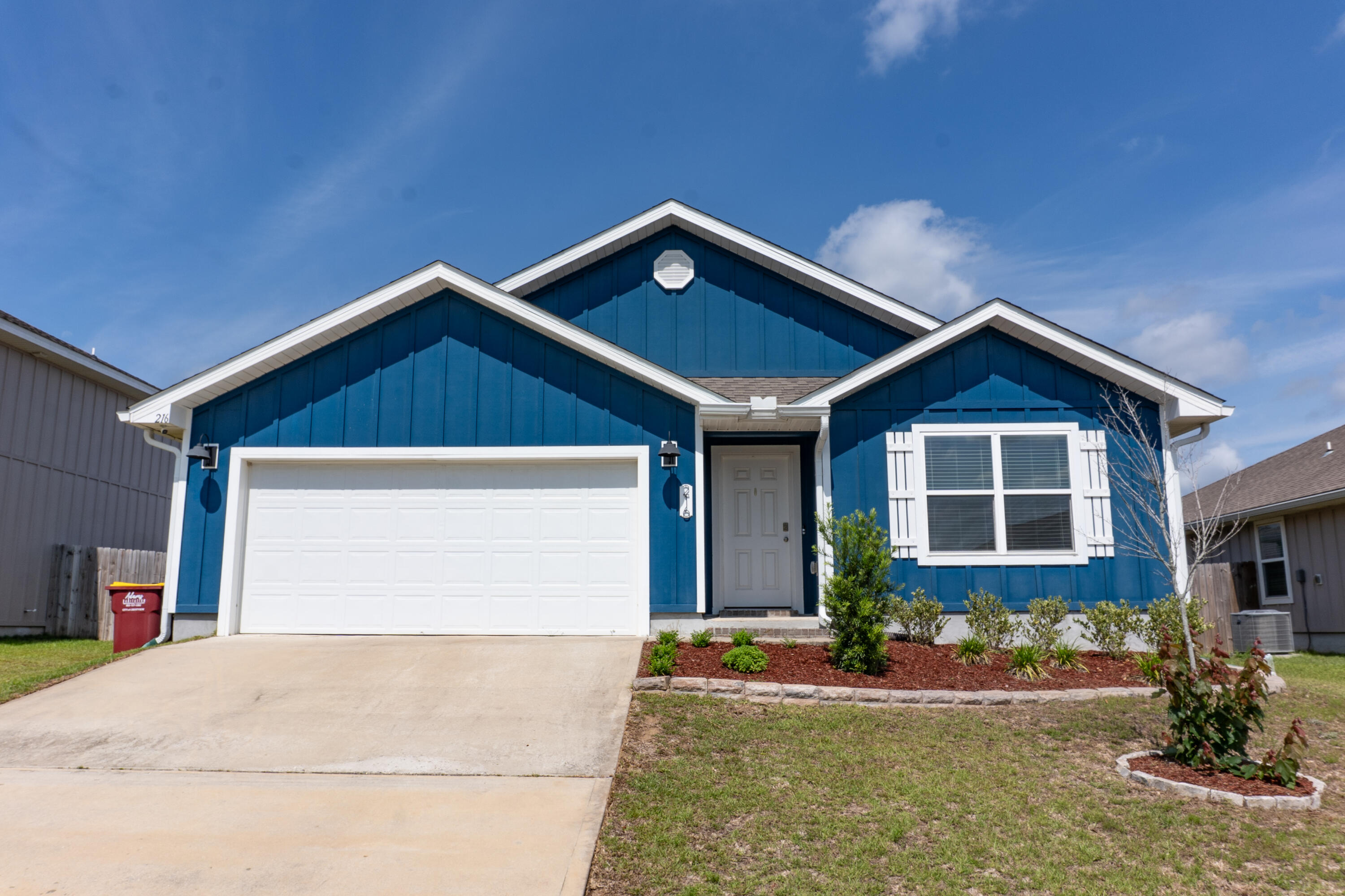Available Now!!!!...Immaculate almost new home featuring many new upgrades by the homeowner. Step into the Cali floorplan boasting 4 bedrooms, 2 bathrooms open concept living. Spacious bedrooms and bathrooms, with LVP flooring, neutral paint in main living areas, covered back porch, custom granite counters and backsplash, accent mirrors, and more set this home apart. Great curb appeal and 2 car garage. Walk in closets and room for KING size furniture. Easy access to bases, beaches, and shopping. No inside smoking or vaping. Pets allowed with homeowner approval and pet fee. Desirable Shoal River Landing, a pool community.