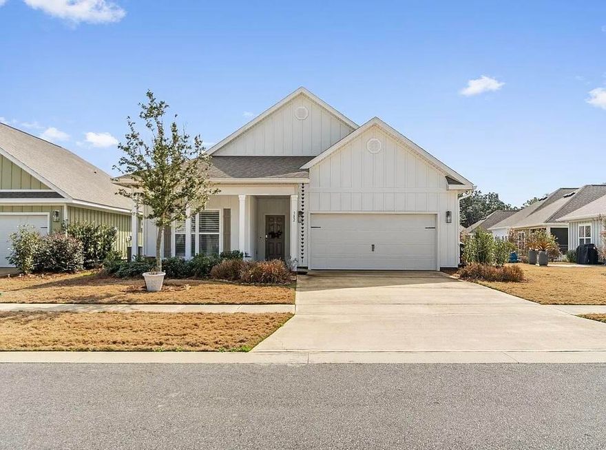 This charming three-bedroom, two-bath home is nestled in the secure, gated community of Firefly. Enjoy modern comforts with tiled floors throughout, updated quartz countertops, stainless steel appliances, a covered patio, and plantation shutters throughout. Lawn care is included in the monthly rent so you will have plenty of time to enjoy all of the amenities this community has to offer.Firefly tenants have access to 2 pickle ball courts and a private community pool. In addition to the amenities located in Firefly, tenants also have access to a wealth of amenities in Hammock Bay. This includes community pools, playgrounds, large fitness center, dog park, nature/jogging trails, restaurants, boat launch, and bayside clubhouse.