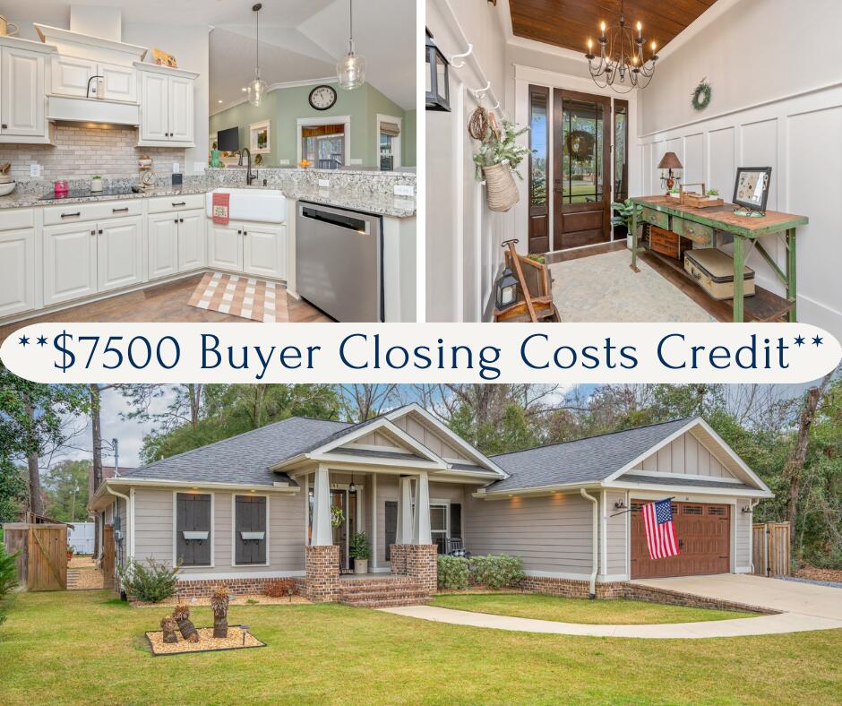 $7500 Buyer Credit! Perfectly curated 3br + office home! This gorgeous Craftsman style home was originally custom built as the builder's personal home & has further been improved on by the current owners. Powell Dr is situated in a sought after, established nook of Crestview w/no HOA.The entire property feels lush & high end, from the tongue & groove stained cypress ceilings to the custom wood accents and built in features throughout. The exterior is the epitome of turn-key, w/decorative stone walkways & landscaping edged to perfection.Screened-in back patio overlooks a park-like backyard complete w/above ground pool/decking, 13x21 storage building w/covered patio, gazebo & sodded front/back yard w/irrigation.On the interior, office space could easily be converted to 4the bedroom, if need