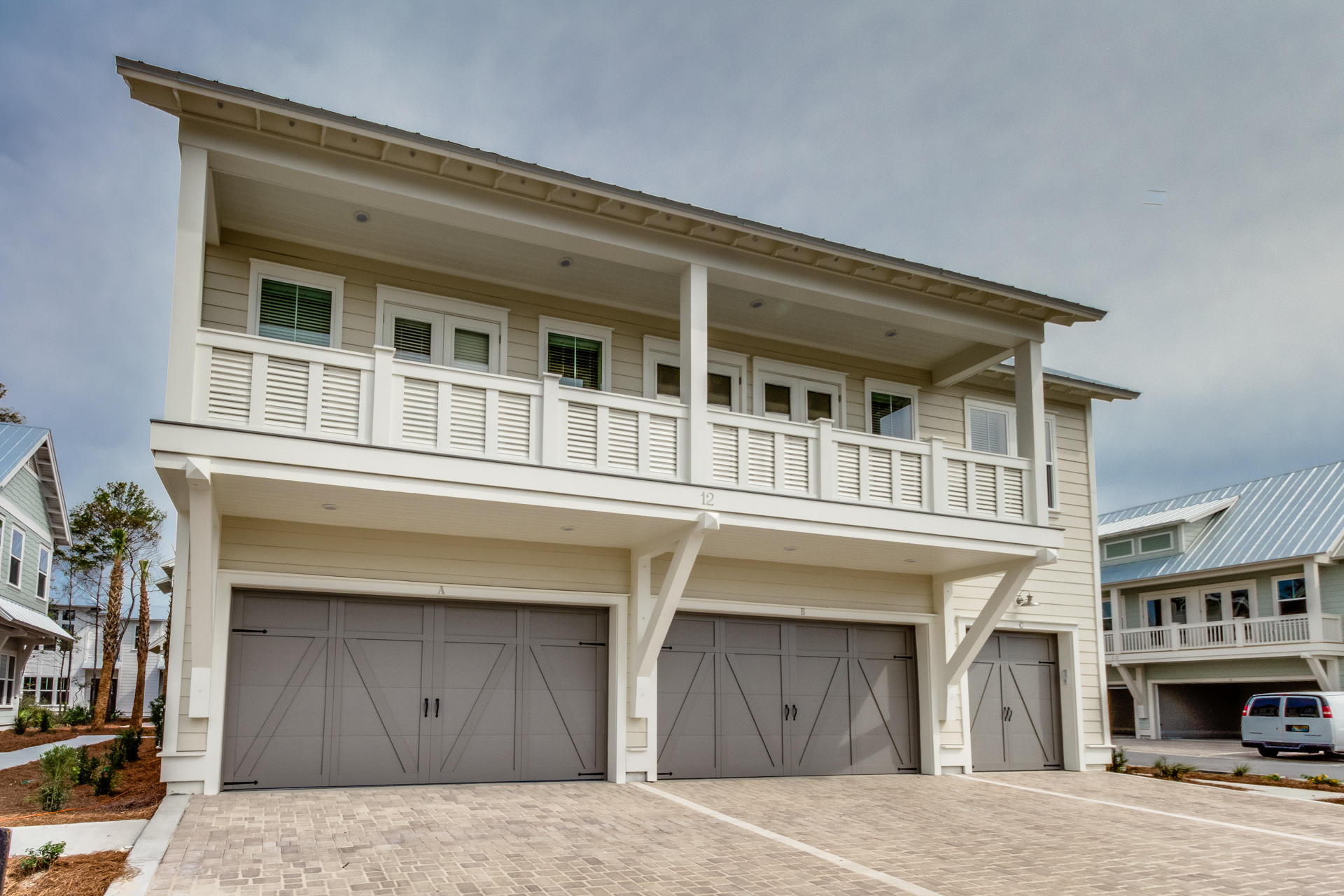 The Bahamas Triplex Townhome floor plan is uniquely designed to feature 3 bedrooms and 2.5 bathrooms with a 2 car garage. Home features include 10ft Ceilings, hardwood floors, Granite countertops, and stainless steel appliances to name a few. The Town of Prominence is located on HWY 30A between Seagrove and Alys Beach. Residents will enjoy easy access to a beautiful Town Center, Resort style pools, Fitness Center and Private Shuttle Service to the beaches of 30A. ''The Hub,'' the community's town center includes restaurants, shops, and an amphitheater with covered event pavilion, a cinema screen for movies as well as a stage for concerts and events. Subject property is unit 335