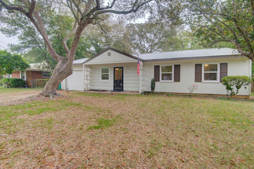 Charming Renovated Home with Spacious Yard - VA Assumable at 5.1%!This beautifully updated, move-in ready home offers comfort, convenience, and character--perfectly situated near local Air Force bases, top-rated schools, shopping, and the water. Come inside to find durable LVP flooring throughout--no carpet to worry about--and a modern kitchen with sleek stainless steel appliances. The home features a newer metal roof (installed 5-8 years ago), and both the HVAC and water heater are just 8 years old, offering peace of mind for years to come.Enjoy outdoor living in the expansive, fully fenced backyard--ideal for gatherings, pets, or simply soaking in the sunshine. This quaint home sits on a large lot, providing the perfect blend of privacy and accessibility.